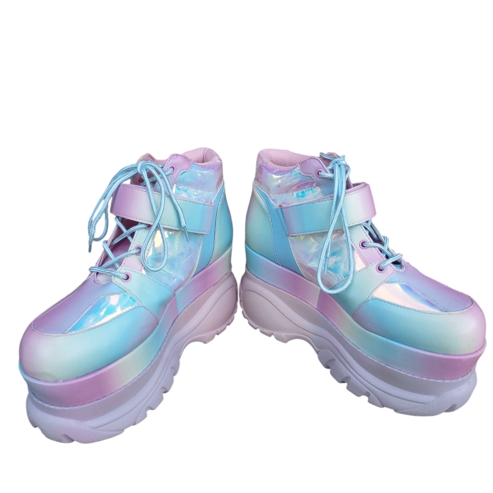 Sugar Thrillz Size 10 Platform Iridescent Shoes - Picture 10 of 16